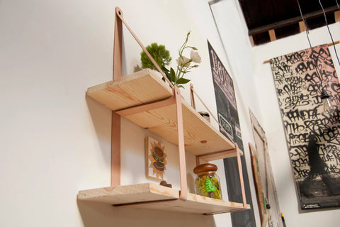Leather Strap Shelf