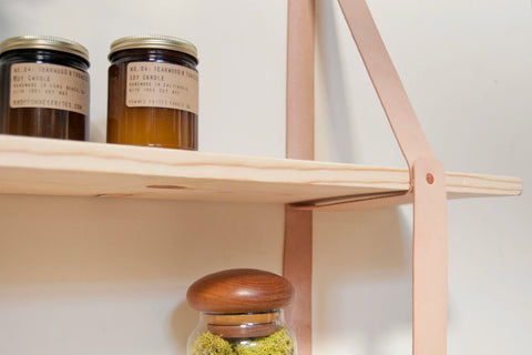 Leather Strap Shelf
