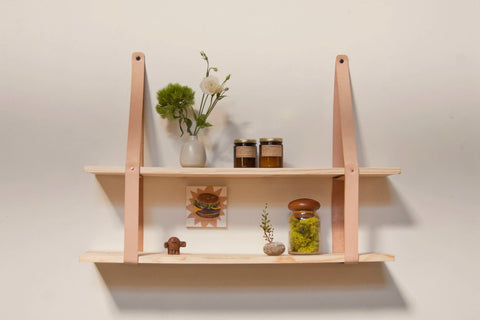 Leather Strap Shelf