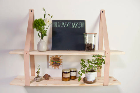 Leather Strap Shelf