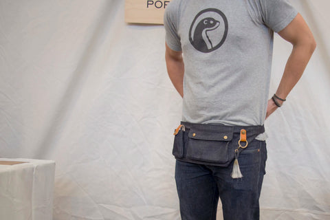 TW Workshop x 1.61 Soft Goods / Denim and Leather Bum Bag