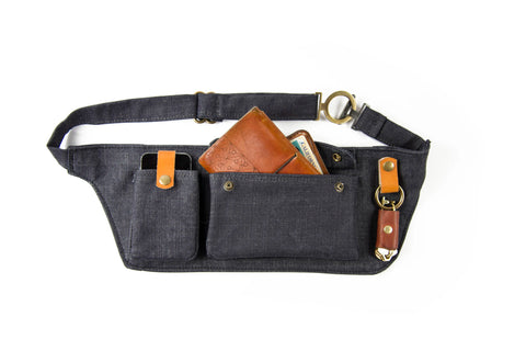 TW Workshop x 1.61 Soft Goods / Denim and Leather Bum Bag