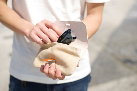 Leather and Waxed Canvas Pencil Pouch