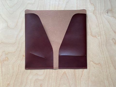 Leather Portfolio Insert open